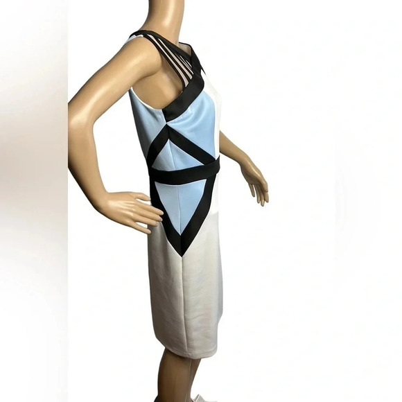 JAX dress size 6 ,NEW! fitted sleeveless geometric,flattering,mesh,geometric - Picture 3 of 13